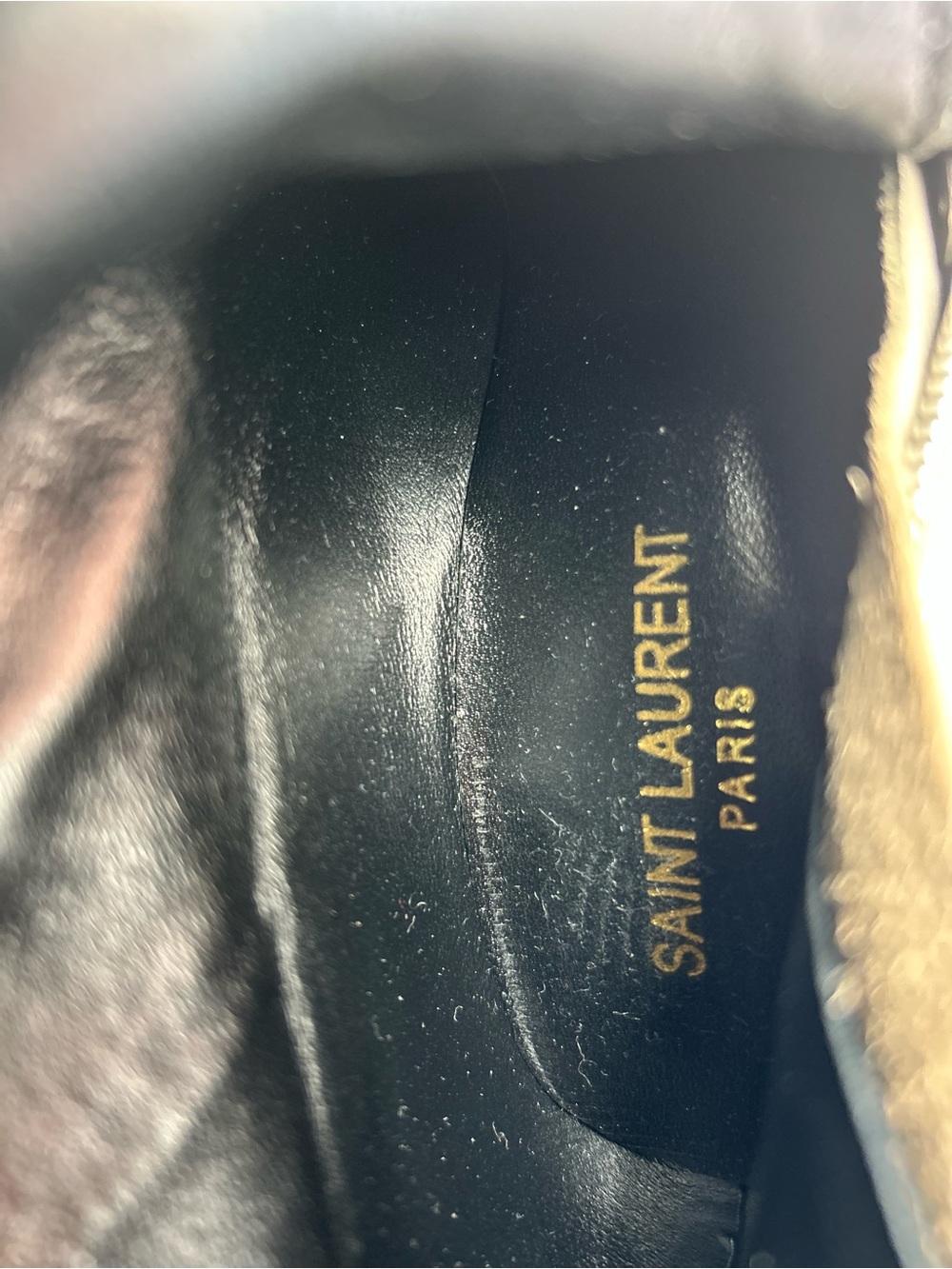 YSL Saint Laurent Paris Grey Leather Ankle Booties EU 35 Made in Italy - Picture 7 of 16